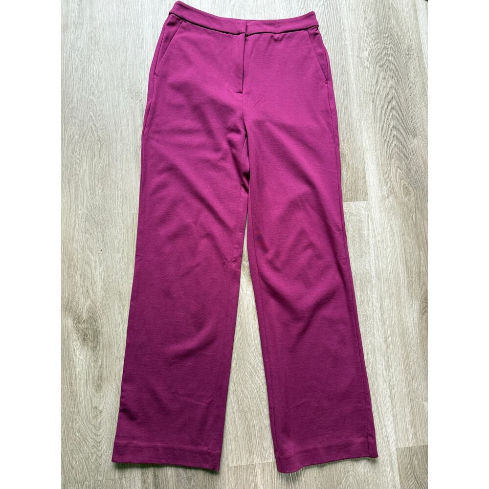 J. Crew NWT Ponte Pant, women's size 4, Deep Raspberry, Pockets